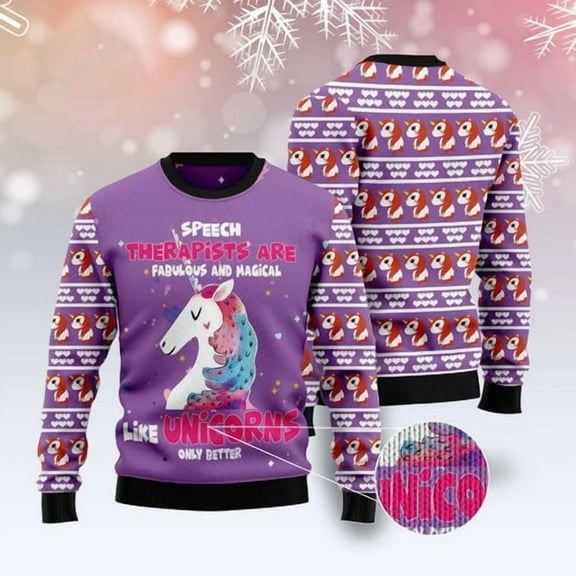 Unicorn Magical 3D Christmas Sweater, Funny Xmas Sweater, Sweater Xmas