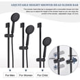 thumbnail image 2 of Shower System,10" Rain Shower Head with 5-Setting Handheld Shower Faucet Set,Slide Bar Shower Combo Set with Shower Valve,Matte Black, 2 of 5