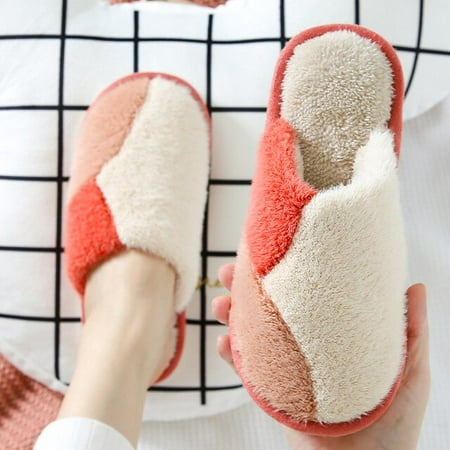 

CoCopeaunt Winter New Home Furry Slippers Indoor Soft Bottom Warm Non-slip Floor Cotton Slippers for Men and Women Shoes For Bedroom