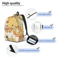 thumbnail image 3 of Rocae Groovy Floral for Durable Canvas Backpack Leisure Large Bag Travel Rucksack Multi-function Backpack Medium, 3 of 8