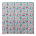 thumbnail image 4 of Bimba Gray Text & Bunny Kids Pure Silk Printed Head Bandanas Summer Neck Wrap Scarf 40 x 40 Inches, 4 of 6