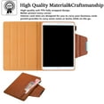 thumbnail image 3 of Allytech Case for Apple iPad 6th 5th Gen/ iPad Air 1 2, Multi Angle Stand Document Pocket Business Type Folio Flip Auto Sleep Wake Shockproof Case Cover Compatible with Keyboard, Gold, 3 of 5
