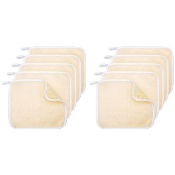 10 Piezas de Paños de Baño Exfoliantes para la Cara y el Cuerpo, Tejido de Toalla, Paño de Baño, Paño Exfoliante, Paño de Baño de Masaje
