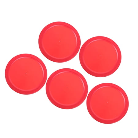 WHAMVOX 5pcs Air Hockey Pucks 64mm Professional Air Hockey Puck for Large Tables Accessories for Game Tables Equipment Accessories Red