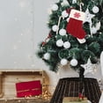 thumbnail image 4 of Medias navideñas tejidas Bolsa de regalo de dulces florales Calcetines de punto con alfabeto navideño Copo de nieve, 4 of 9