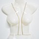 thumbnail image 3 of Cadena del cuerpo de las mujeres Joyas Bikini cinturo Cristal Cadena del vientre Oro Hugo collar de cadena del cuerpo, 3 of 7