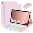 thumbnail image 1 of TFixol Samsung Galaxy A9 Plus 5G Pink Keyboard Case with Bluetooth Mouse – Convertible Tablet to Laptop Accessory, 1 of 6