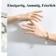 thumbnail image 3 of Pulsera de eslabones grabados de acero inoxidable con hebilla OT para mujeres y niñas, 3 of 7