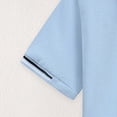 thumbnail image 5 of mgoYE Boys Short Sleeve Polo Shirt, Mock Neck Button-Down T-Shirt for 3-16Y, Summer Casual Cotton Tee for Daily Wear(Light Blue,6-7 Years), 5 of 7