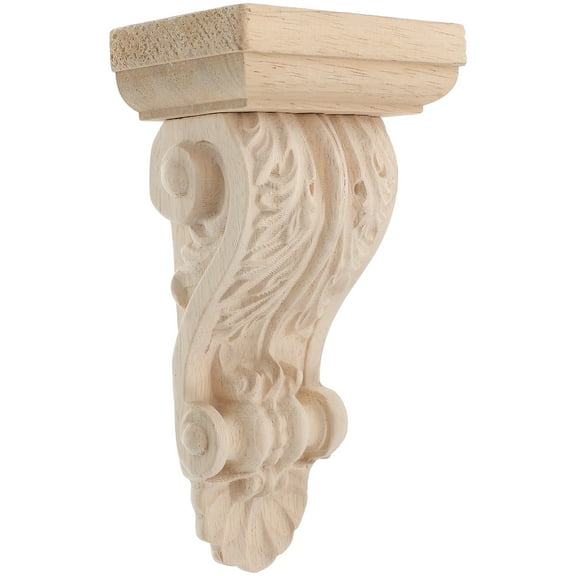 Wooden Shelf Brackets and Corbels with Decorative Carving for Farmhouse Vintage Home Decor