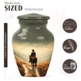 thumbnail image 2 of JAGASY Cowboy Miniature Urn for Brother - Grey Urns for Human Ashes Keepsake - Horse Mountain & Grass Decorative Urns for Siblings - Handmade Tiny Urn for Sister - (3 Inch), 2 of 7