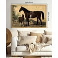 thumbnail image 5 of Drsoum Vintage Canvas Wall Decor 16x24in Natural Framed Horse Room Art for Bathroom Dining Room Hallway, 5 of 6