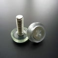 thumbnail image 3 of 12 Clear Transparent Furniture Table Sofa Cabinet Adjustable levelling Leg Feet Glide Slide Leveler Base Screw-in M6 Bolt on Pad, 3 of 4