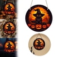 thumbnail image 4 of Clearance! Home Decoration Halloween Pumpkin Wooden Circular Logo Creative Decorative Sign, 4 of 9