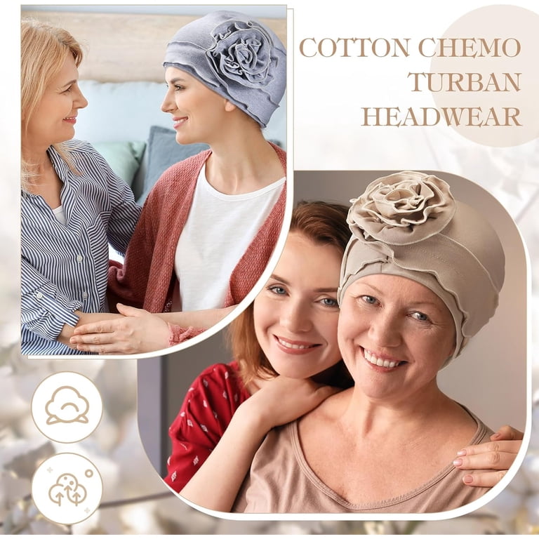 4 Pcs Cotton Beanie Turban Headwear for Women Soft Cancer  display picture 2