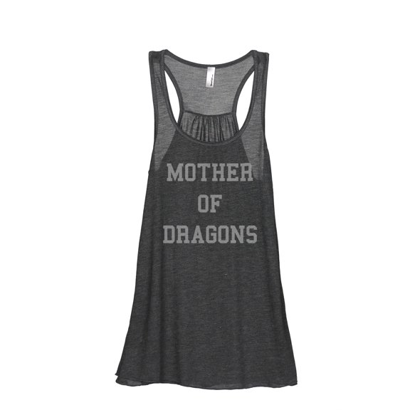 Thread Tank Mother of Dragons Women's Sleeveless Flowy Racerback Tank Top Charcoal Small