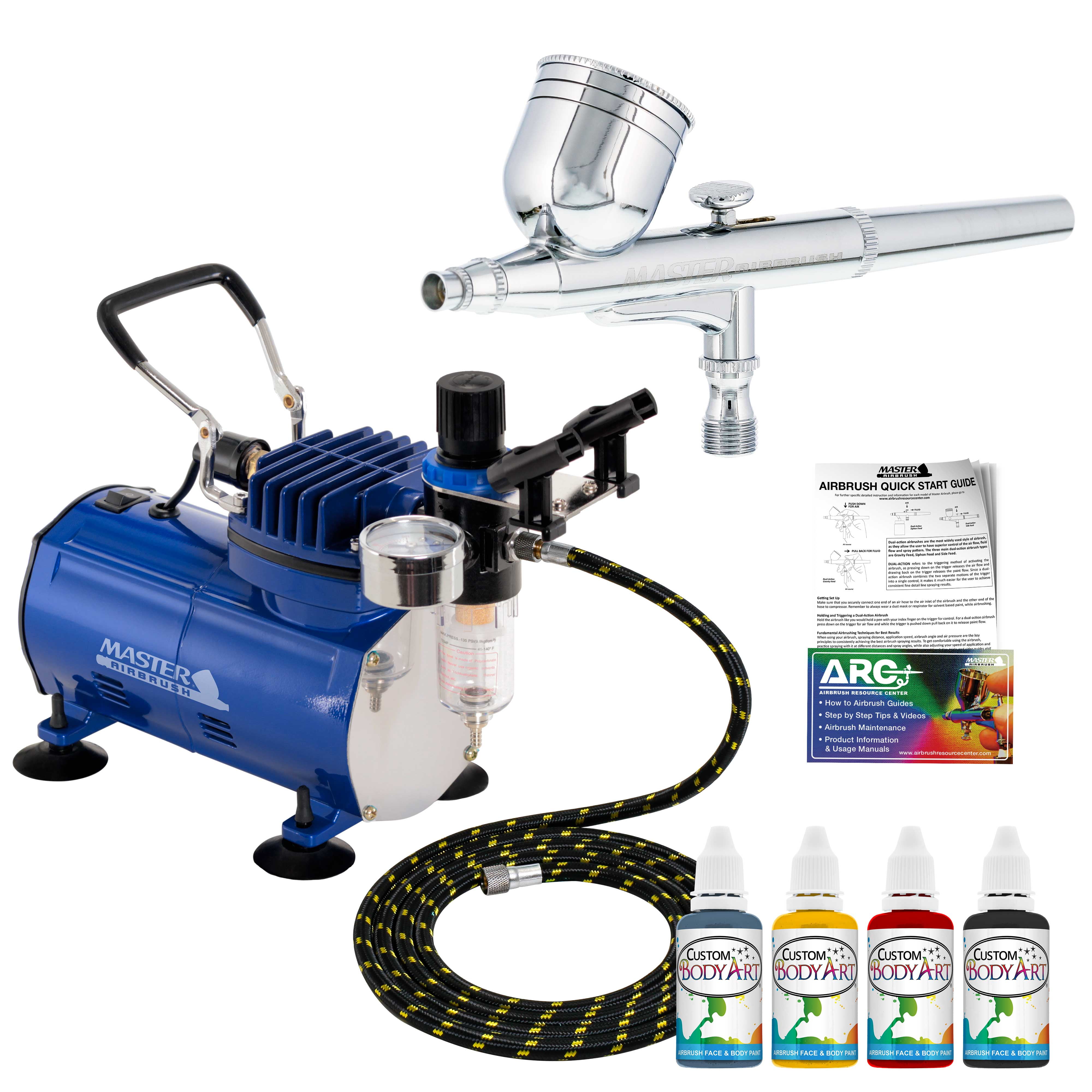Master Airbrush Airbrushing System Kit with 8 Color Water-Based
