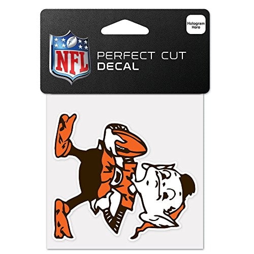 Calcomanía de recorte perfecto WinCraft NFL Cleveland Browns 63042011 4' x 4' Negro