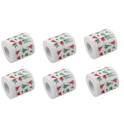 Angle View: Christmas pattern color toilet paper Santa Christmas tree printed tissue