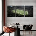 thumbnail image 2 of 3 Panel Denver Canvas Wall Art American Soccer Prints Sports Artwork Wall Decor Stadium Picture Canvas Art for Bedroom Living Room Broncos Stadium Paintings Posters Framed Ready to Hang (42"Wx20"H), 2 of 5
