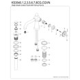 thumbnail image 6 of Kingston Brass KS3547CG Fuller One-Handle Single-Hole Bathroom Faucet with Push Pop-Up Drain, Brushed Brass, 6 of 7