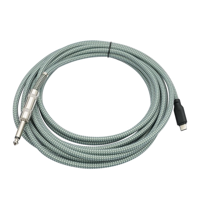 Riwcyla 6.35mm Male to Type,C Male Guitar Audio Cable Microphone Recording Audio Cable Plug and Play for Electric Guitar Mixing Console Connected to Mobile Phone Computer Recording