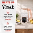 thumbnail image 6 of Gourmia Electric Kettle 1.7L with 6 Presets, Digital Display, and Tea Infuser, Peach, 6 of 11