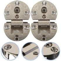 ELAYARD Set of 2 Zinc Alloy Round Cabinet Hinges, Hidden Design for Kitchen Cabinets, and Family- Hardware