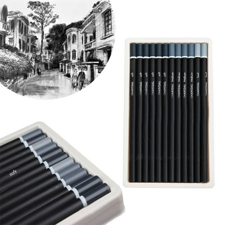 mont marte charcoal pencils 12 pieces graphite pencil sketching