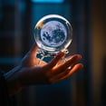 thumbnail image 1 of weibbin Engraved Decorative Crystal Sphere Decorative Quartz Glass Ball, Model Astronomy Sphere, Paperweight Crystal Display Sculpture Home Decor Crafts for Kids Friends, 1 of 6