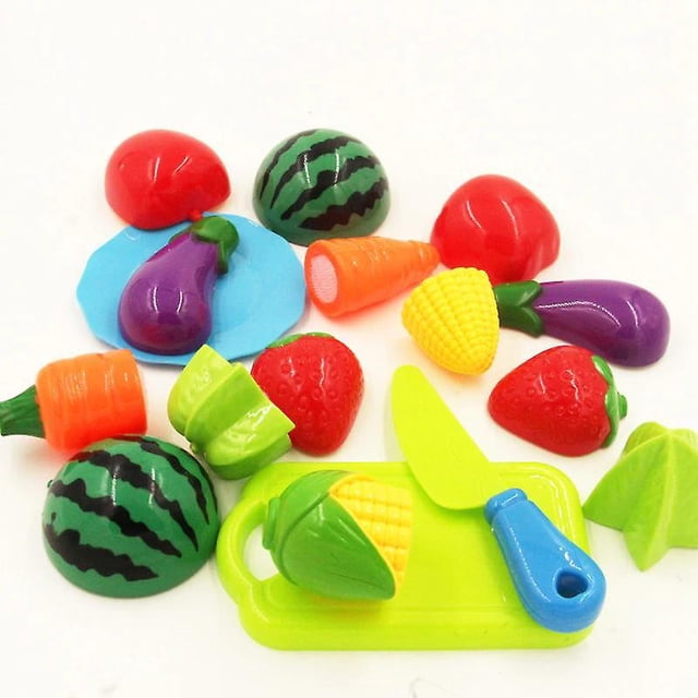 10 unids/set de juguetes de cocina de plástico para cortar frutas y verduras, juguetes de simulación para niños, juguetes educativos ZefeiWu 8390611288167