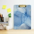 thumbnail image 5 of FMSHPON Blue Marble Ink Modern Fluid Art Clipboard Hardboard Wood Nursing Clip Board and Pull for Standard A4 Letter 13x9 inches, 5 of 7