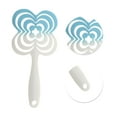 thumbnail image 3 of Unique Bargains 1 Pc Gradual Four-leaf Clovers Hollow Comb Hair Brush Blue ABS, 3 of 6