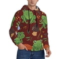 thumbnail image 2 of Naloa Frogs and Mushrooms Men's Casual Hooded Collar Drawstring Hoodies Pullover Sweatshirts Casual Long Sleeve Shirts-4X-Large, 2 of 7