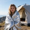 thumbnail image 5 of Emergency Blankets Mylar Thermal Blanket,(10 Pack) of Gigantic Space Blanket 51*82 in. Survival Blankets Camping Gear,First Aid, 5 of 6