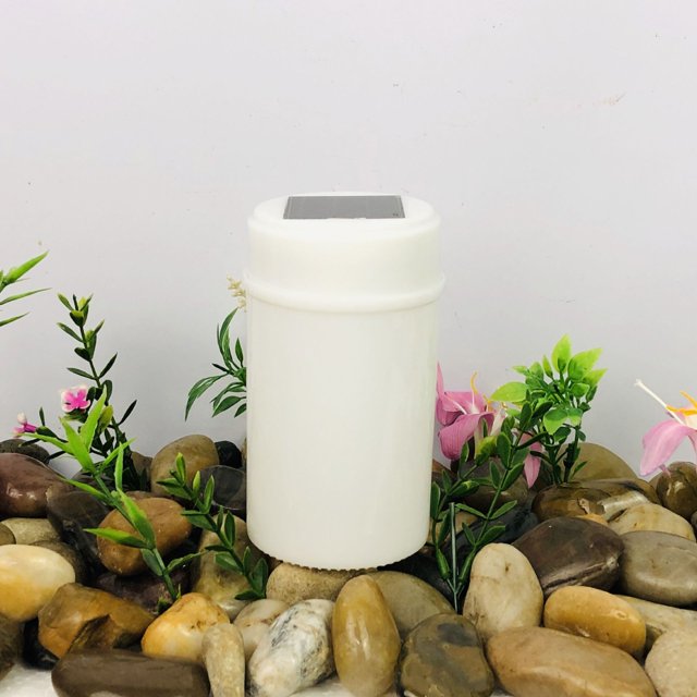 Luz LED para acampar al aire libre, luz solar impermeable con forma de vela para cementerio, luz conmemorativa para el duelo, bricolaje