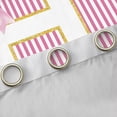 thumbnail image 4 of Homewish Kawaii Princess Style Black Out Curtains for Teen, Kawaii Initial H Letter Curtains Pack of 2 (42x63 Each), Pink Stripes Line Bedroom Curtains, Curtains Blackout Home Decor, 4 of 6