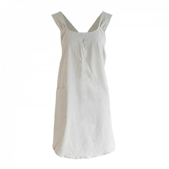 Cross Back Aprons For Women Smock With Pockets Cute Gardening Dress Crossed Aprons With Pockets