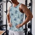 thumbnail image 6 of Haiem Cute Hippopotamus Men Workout Tank Top Gym Bodybuilding Sleeveless Muscle T Shirts Athletic Tank Breathable Workout Shirt-4X-Large, 6 of 8