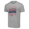 thumbnail image 2 of Men's Starter Heather Gray Montreal Canadiens Four Team Name Logo T-Shirt, 2 of 3