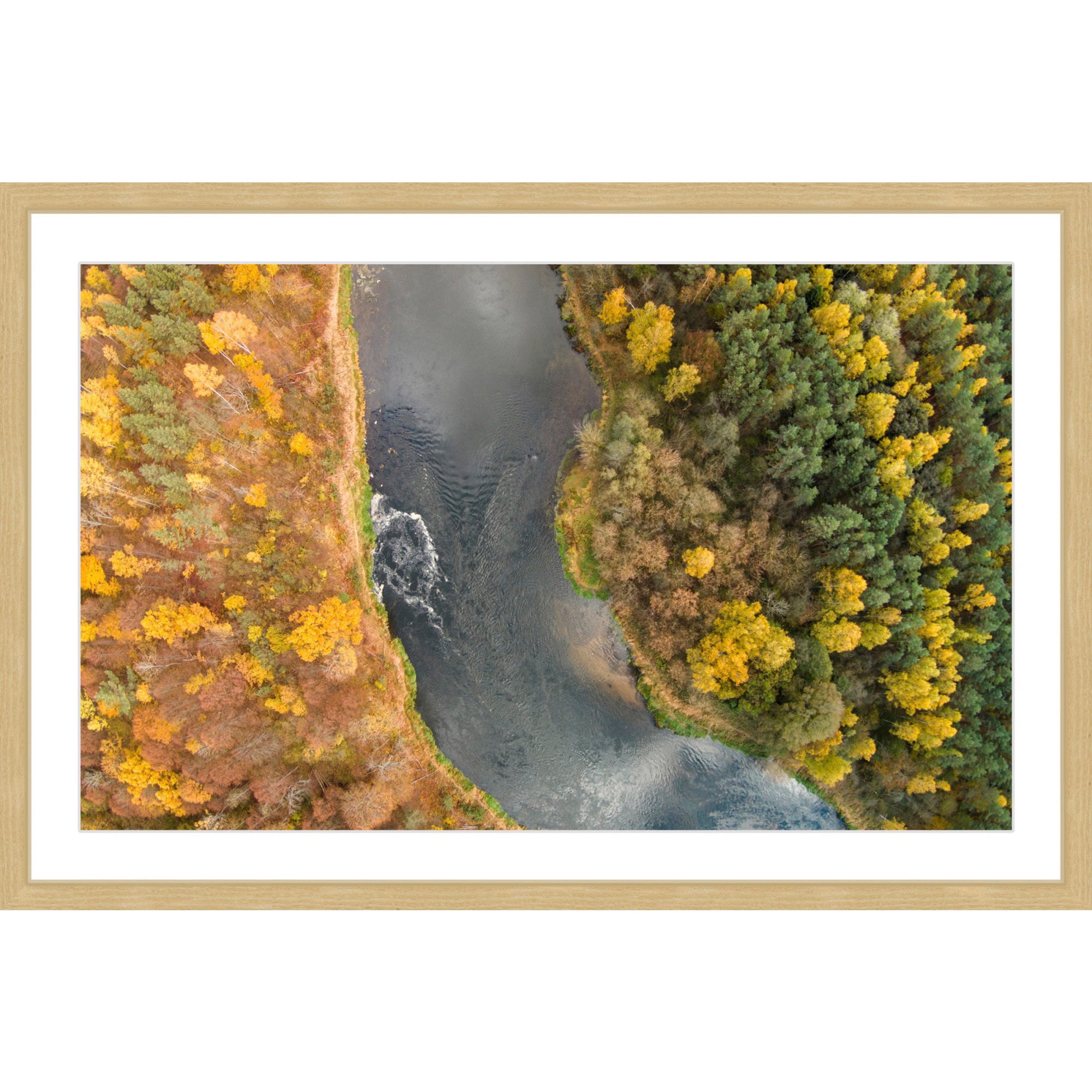 Marmont Hill "Lazy River" By Karolis Janulis Framed Painting Art Print, 36.0" x 1.5"