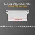 CoiTek 20 Meter Blind Bottom Chain, White Vertical Blind Bottom Chain