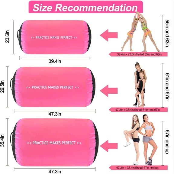 Gymnastics Tumbling Equipment Air Barrel Inflatable Octagon Tumbler Roller Back-bend Trainer Cheerleading Without Pump