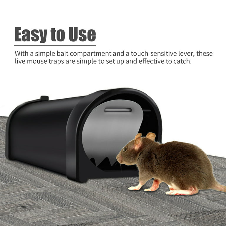  Humane Mouse Traps Indoor Outdoor, Reusable Rat Traps Catch  and Release That Work, No Kill Mouse Traps Live Mouse Traps Safe Mice Trap  Catcher for House/Garage,Small Rodent,Voles,Hamsters,Mole 3 Pack 