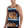 thumbnail image 2 of Fotbe Ocean Scene with Noah's Ark Pattern Men's Quick Dry Workout Tank Top Gym Muscle Tee Fitness Bodybuilding Sleeveless T Shirt Breathable Workout Shirt-, 2 of 9