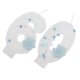 thumbnail image 1 of Number Birthday Candles Safe Burning Wax Material Number 60 Snowflake Shape Cake Toppers 2Set, 1 of 1