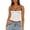 Ivory, variant on Michellecmm Women Spaghetti Strap Camisoles Patchwork Mesh Sleeveless Backless Tank Tops Summer Vests Bustier Tops Streetwear