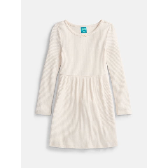 Wonder Nation Girls' Shimmer Knit Dress with Long Sleeves, Sizes 4-18 & Plus