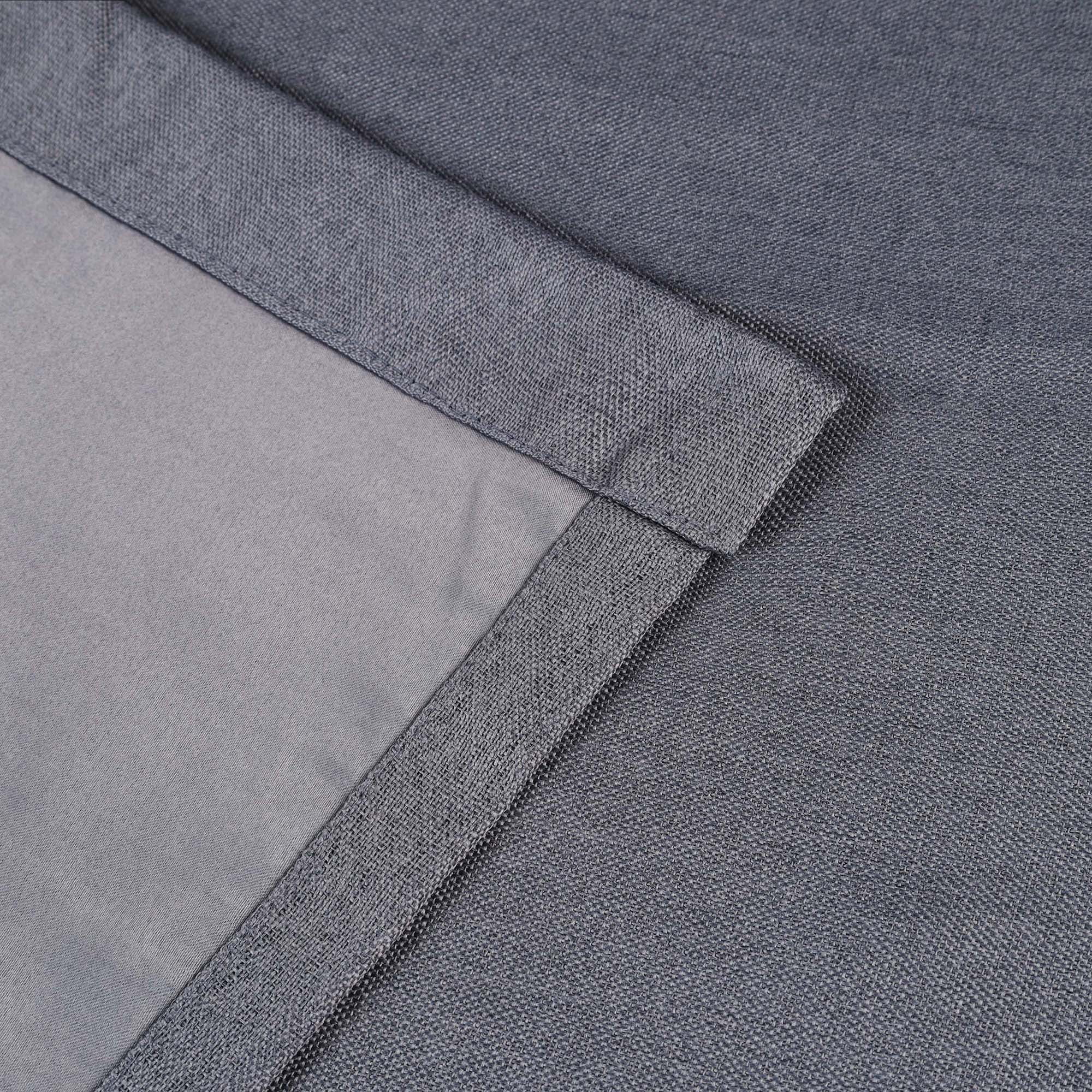 BNM Linen Pattern Blackout Curtains, Set of 2, 42" x 63", Charcoal
