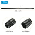 thumbnail image 2 of Uxcell 24" Gooseneck de micrófono 5/8-27 Rosca Tubo Flexible Extensión, Negro, 2Pcs, 2 of 7